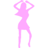 Female pink party girl