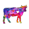Cow with heart