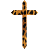 Cross in leopard design