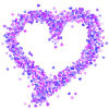 Heart purple