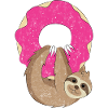 Donut sloth chilling out