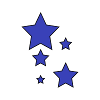Stars blue