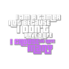 Gamer motif in GTA lettering - gift for nerds