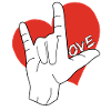 Liebe Love Herz Gebarentaal DGS AML BSL DT