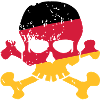 Tysk flag skull - Tyskland - Berlin - fodbold