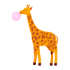 Giraffe With Bubblegum