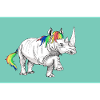 Rhino licorne affiche