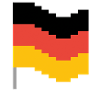 Germany flag in pixel art