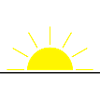 Rising or setting sun