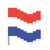 Netherlands Flag Pixel Art