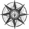 Compass drawn - retro seafaring