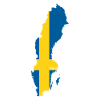 Sweden outline national flag
