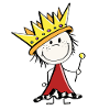 Sweet little king - kings - stick figures