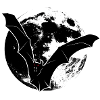 Bat devant la lune