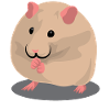 Cute brown hamster