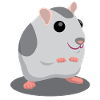 Nette graue Hamster-Karikatur