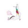 Einhorn macht Yoga