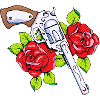 Gun and rose