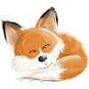 La volpe è così stanca - volpi - volpe rossa - che dorme