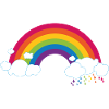 Regenbogen mit Wolke