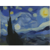 Nuit étoilée - cercles et ellipses
