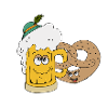 Beer and pretzel