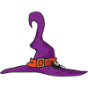 Halloween witch hat spider