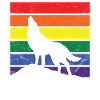 Wolf LGBT cadeau silhouette arc-en-tolérance
