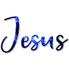 Jesus lettering galaxy