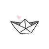 Origami sailing boat