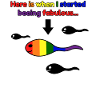 LGBT tadpoles fabulous rainbow