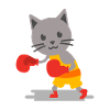 Boxing cat
