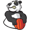 Basketball Streetball Panda Cartoon Gift.