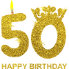 50e verjaardag GELUKKIGE VERJAARDAG Gouden geschenk