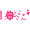 LOVE txt & flower