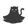 Cat disguised as Ghost Halloween