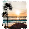 Sunset with palm trees