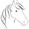 horse head with mane