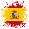 Spanien Flagge Farbspritzer