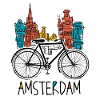 Amsterdam - Holland Niederlande Retro Fahrrad