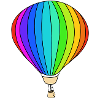 Balloon rainbow hot air balloon