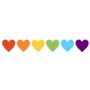 Rainbow hearts pride