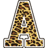Letter A Leopard pattern