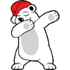 Dabbing Dab Dancing Polar Bear Christmas