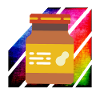 Bunte Retro Erdnussbutter