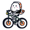 Sushi on a bicycle