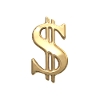 Dollar sign in gold