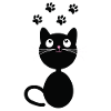 Lindo gato deja huellas de pata