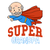 Super Grandpa Opa Held Superkraft Großvater Opi