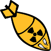 face atomic bomb radioactive bombard
